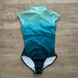 balera woman’s Ombre Aqua-to-Navy Short Sleeve One-Piece